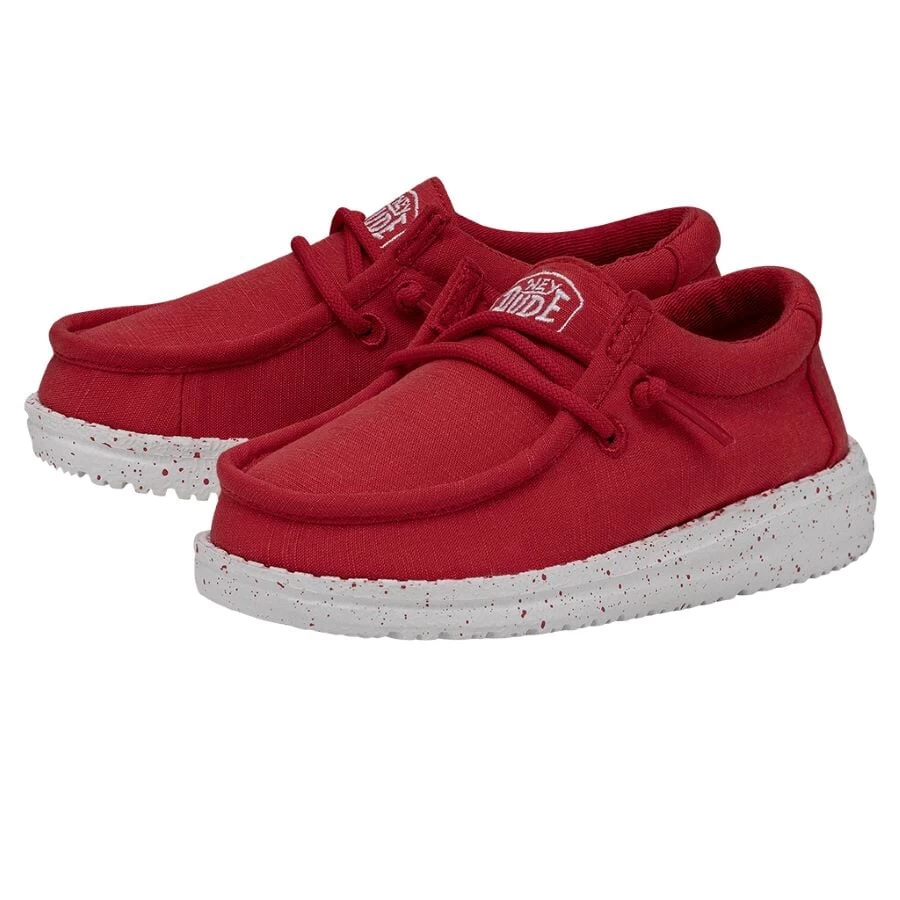 Wally Toddler Slub Canvas - Red - Image 2